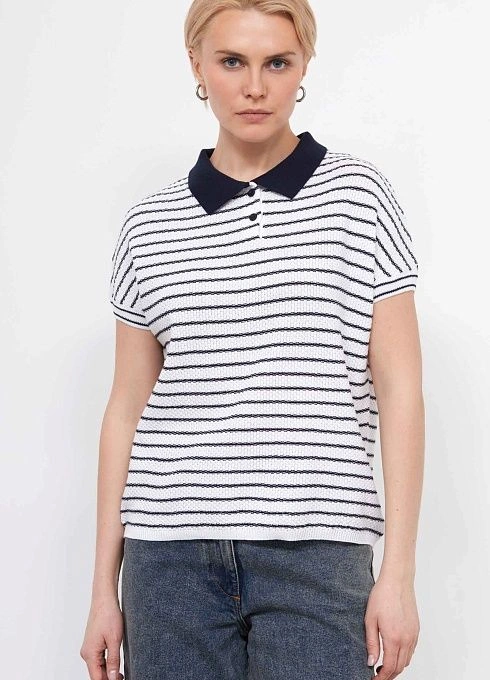  GRIOL. Джемпер жен. 310557.33303.0296S Бело-синий GRIOL