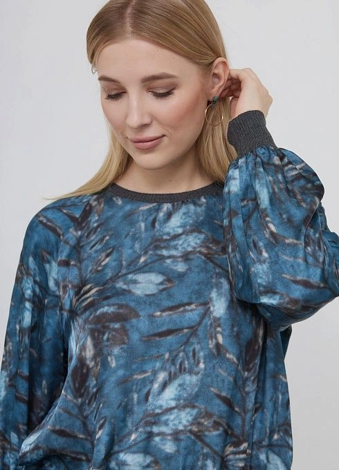 Блуза жен. 310903Т.03312.8677F серо-голубой  (4)