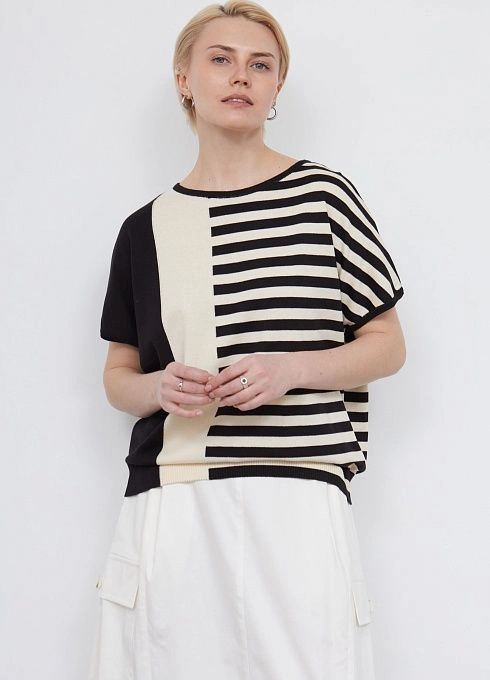  GRIOL. Джемпер жен. 310556.33303.0782S Чёрно-белый GRIOL