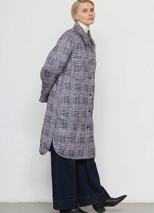 Полупальто жен. 527823Б.11208.8202P Серо-чёрный (4)