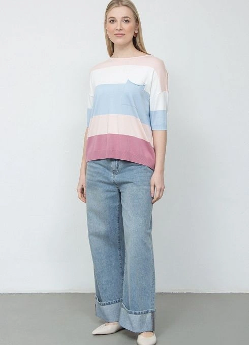 Джемпер жен. 310254К.33303.0716S Розово-голубой  (2)