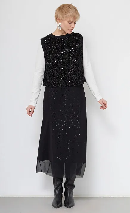  GRIOL. Юбка жен. 350083.6_313.8282L Черный 