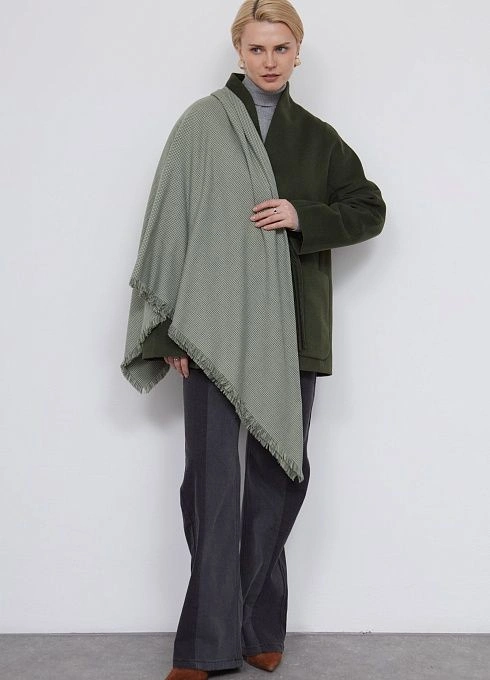 Платок жен. 610090.11110.3174Z Серо-оливковый (1)