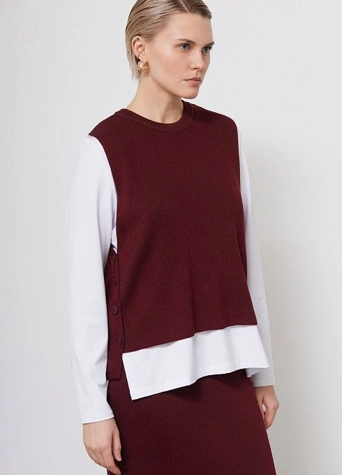 Жилет жен. 380057.33303.4811S Бордово-коричневый (3)