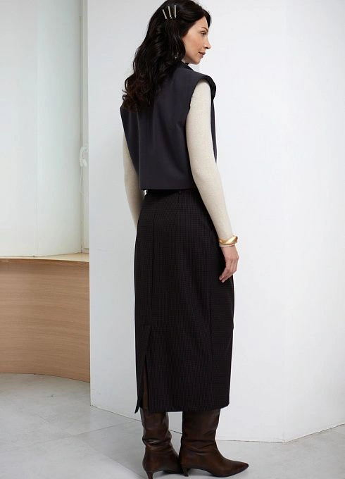 Юбка жен. 350076.03312.1199P коричневыйчерный (1)