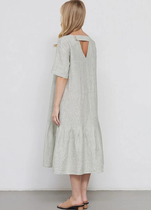 Платье жен. 367763.37312.0235S Бело зеленый  (4)