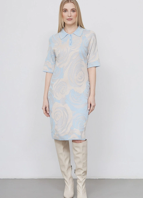  GRIOL. Платье жен. 360263.33303.0703F Молочно-голубой GRIOL