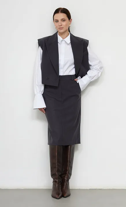  GRIOL. Юбка жен. 358412.11312.7600N Тёмно-серый 