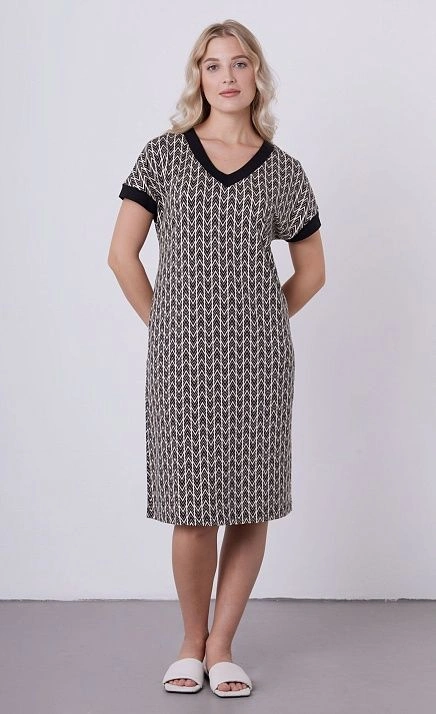  GRIOL. Туника жен. К696401 К.набивка,черный 