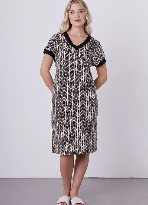  GRIOL. Туника жен. К696401 К.набивка,черный GRIOL