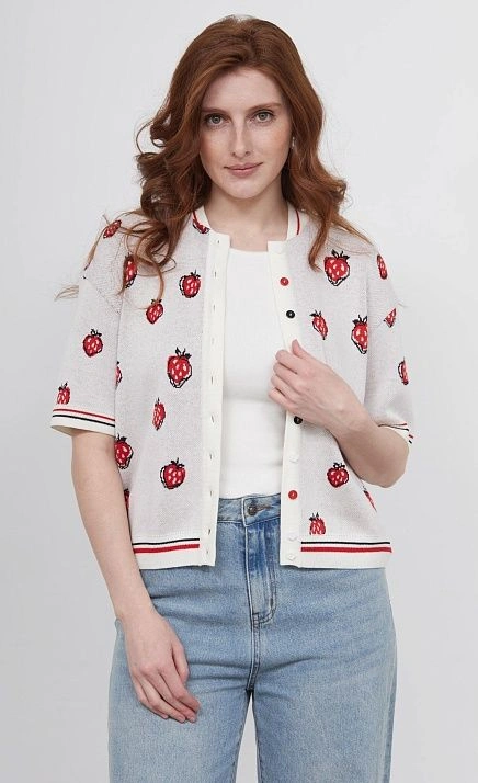  GRIOL. Жакет жен. 370253.33303.0745V Молочно-красный 