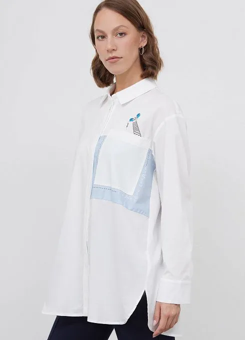 Рубашка oversize с печатью GRIOL