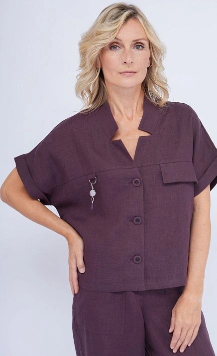 Блузка изо льна укороченная GRIOL Блузка изо льна укороченная GRIOL