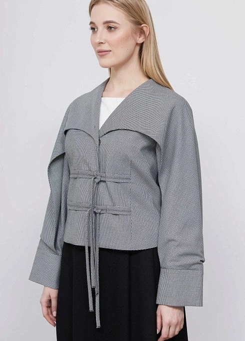 Жакет жен. 374579.11312.8202Z Чёрно-белый  (4)