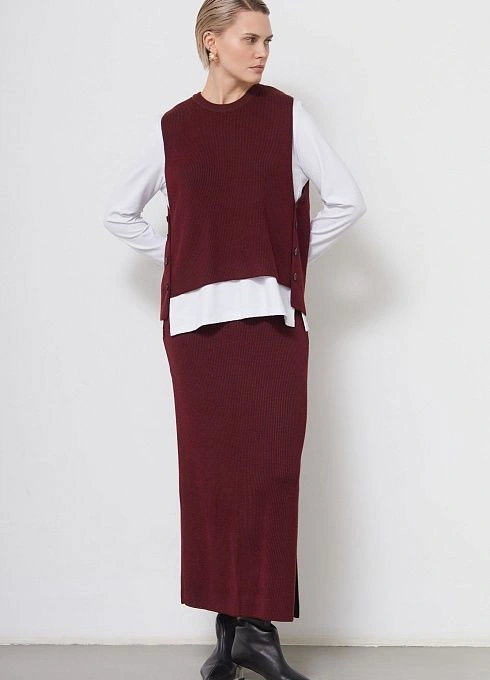 Жилет жен. 380057.33303.4811S Бордово-коричневый (2)