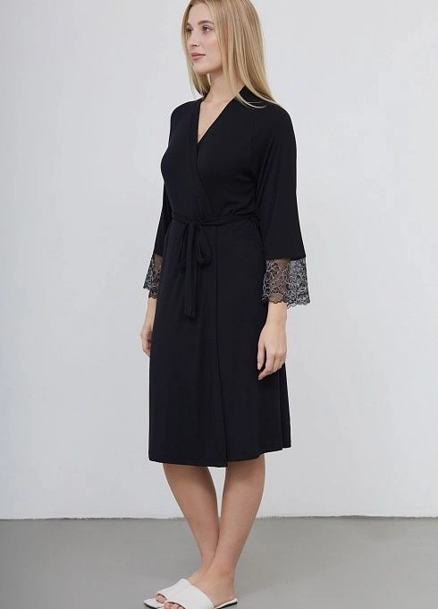 Халат жен. 330428.25513.8200N Черный  (5)