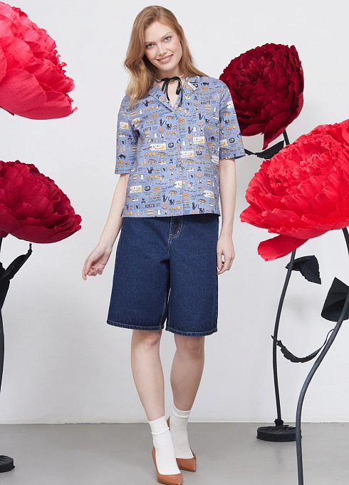 Рубашка в пижамном стиле GRIOL