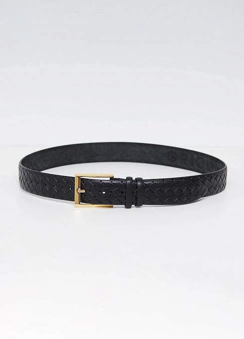 Комплект Ремень поясной РЖДТЕЛ35-1051 плетенка  Черный  (3)