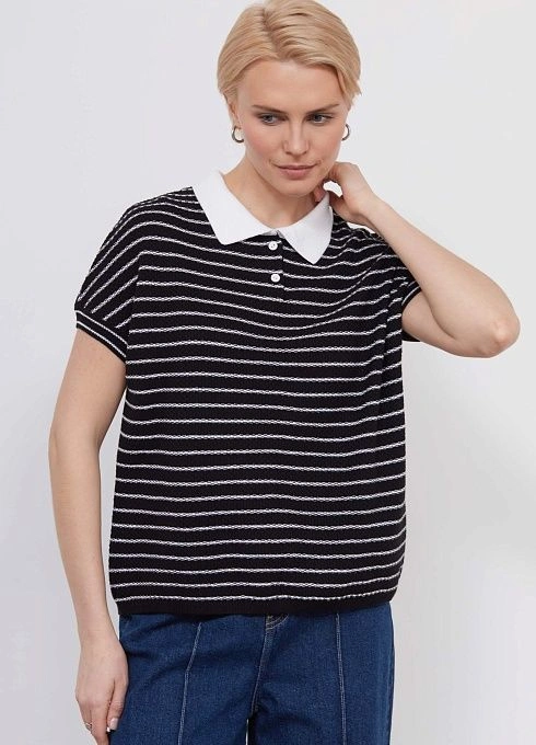  GRIOL. Джемпер жен. 310557.33303.0282S Бело-чёрный GRIOL