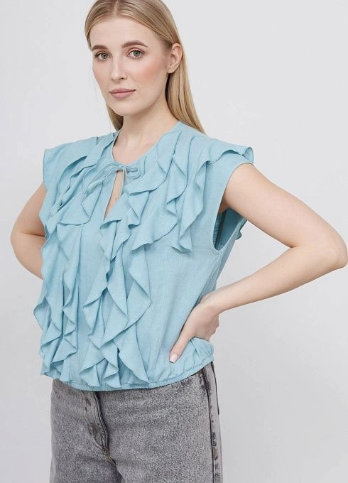 Блузка жен. 318324.11312.1200М Бирюзовый  (5)