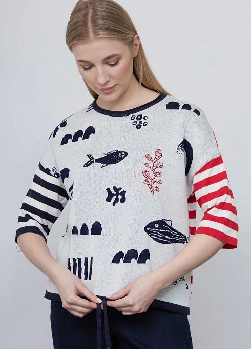  GRIOL. Джемпер жен. 310489.33303.0201A Белый GRIOL