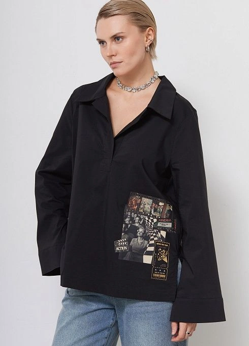 Блуза жен. 311086Б.03312.8200Е Черный (2)