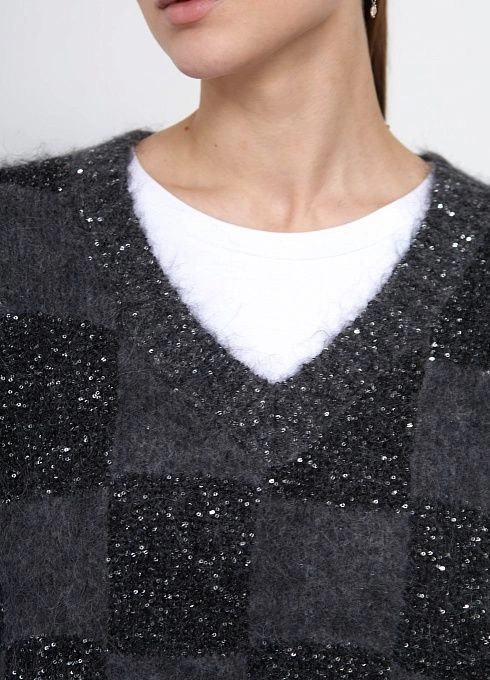 Жилет жен. 388010.42303.8281P Чёрно-серый  (1)