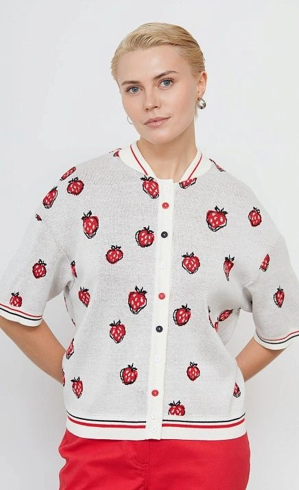  GRIOL. Жакет жен. 370253.33303.0745V Молочно красный 