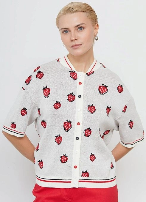  GRIOL. Жакет жен. 370253.33303.0745V Молочно красный GRIOL