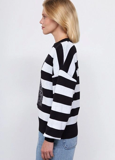 Джемпер жен. 310515.33303.8202SA Чёрно-белый  (6)