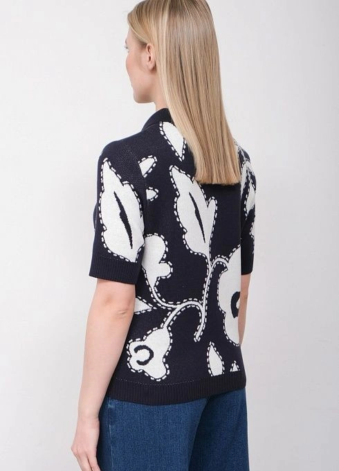 Джемпер жен. 310501.33303.9602F Сине белый  (1)