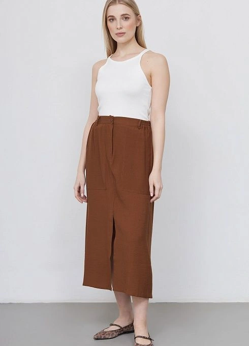 Юбка жен. 350116.09312.0400N Коричневый  (2)