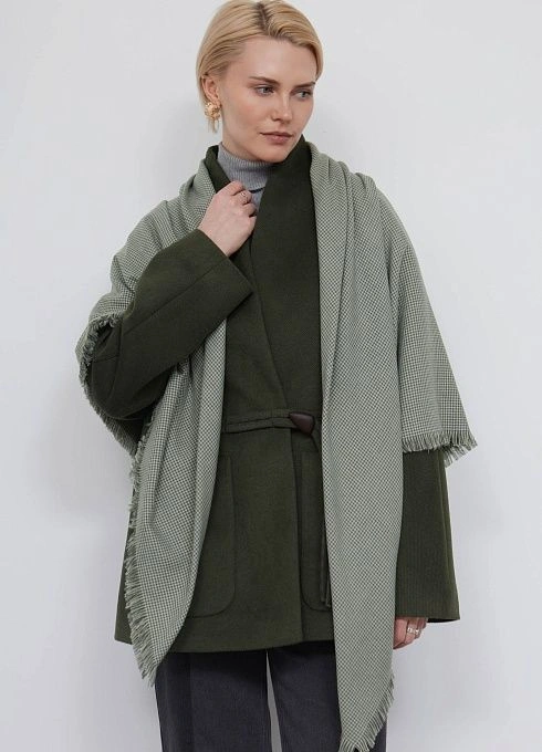 Платок жен. 610090.11110.3174Z Серо-оливковый (2)