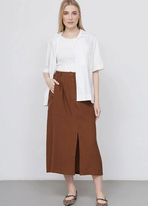 Юбка жен. 350116.09312.0400N Коричневый  (4)