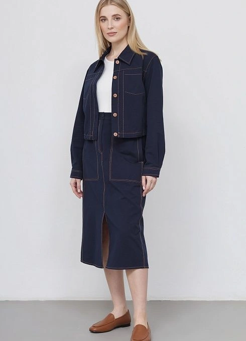  GRIOL. Юбка жен. 350100.09312.9600N Тёмно-синий GRIOL