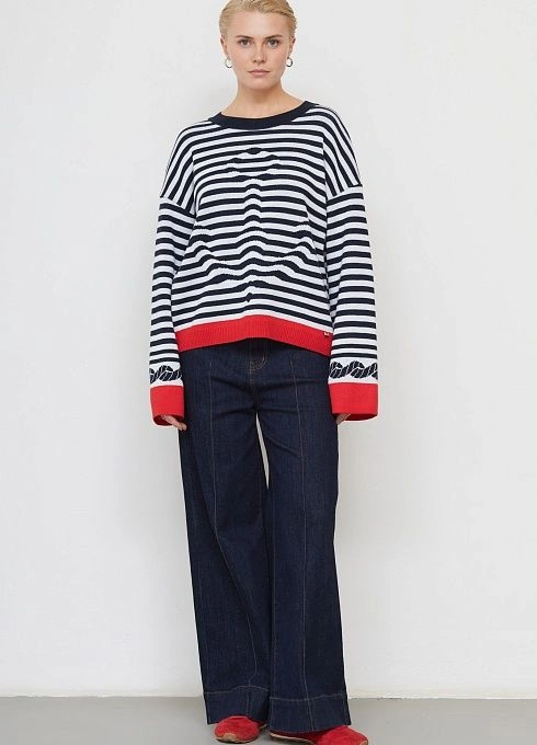  GRIOL. Джемпер жен. 310561.33303.9601S Сине-белый GRIOL