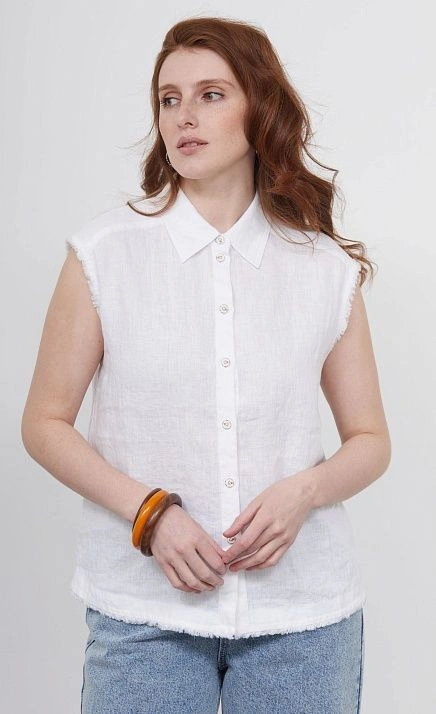 Рубашка изо льна без рукавов GRIOL