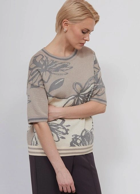  GRIOL. Джемпер жен. 310579.33303.0380T Бежево-серый GRIOL