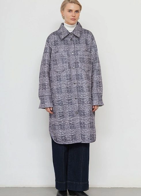 Полупальто жен. 527823Б.11208.8202P Серо-чёрный (3)