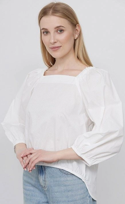 Блузка из хлопка с перфорацией GRIOL