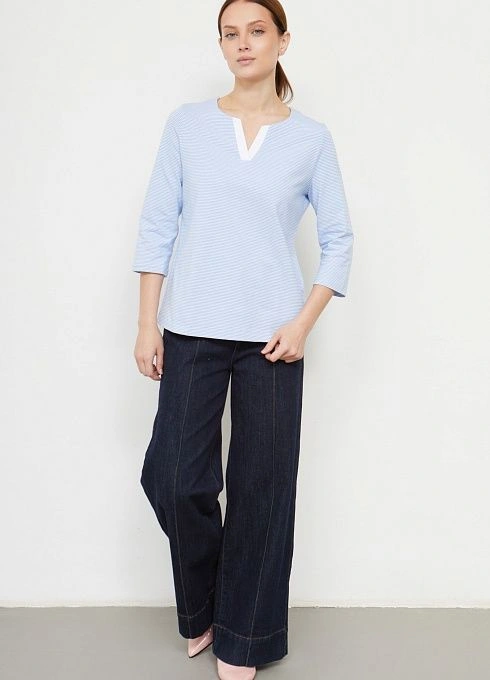 Джемпер жен. 310935C.6_313.0216S Бело-голубой (2)