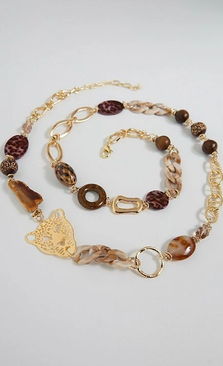 GRIOL. Колье Кожаный Лео1 Коричневый GRIOL GRIOL. Колье Кожаный Лео1 Коричневый