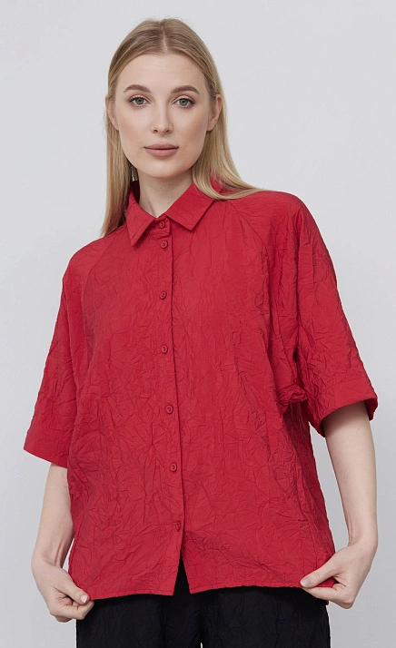 Рубашка из жатой вискозы  GRIOL