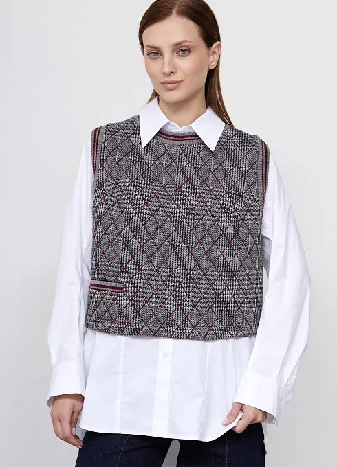  GRIOL. Жилет жен. 380021.03313.7347P Серо-розовый GRIOL