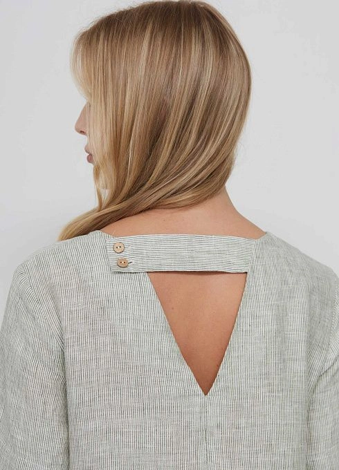 Платье жен. 367763.37312.0235S Бело зеленый  (5)