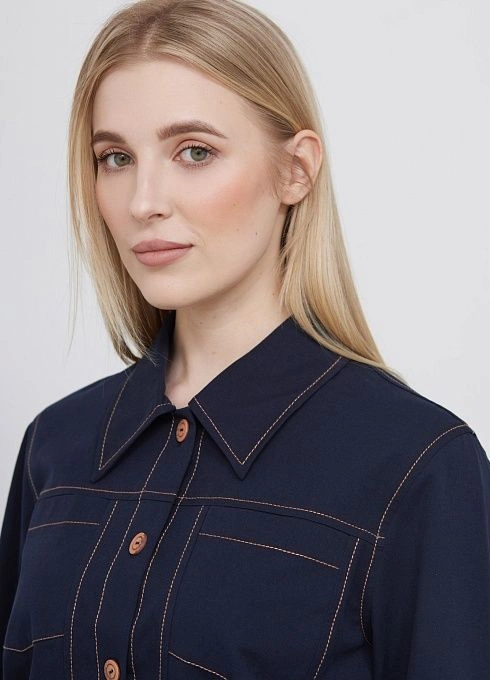 Жакет жен. 370211.09312.9600N Тёмно-синий  (4)