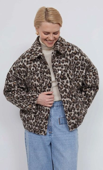 GRIOL. Куртка жен. 514648.11208.5901O Коричнево-молочный GRIOL GRIOL. Куртка жен. 514648.11208.5901O Коричнево-молочный