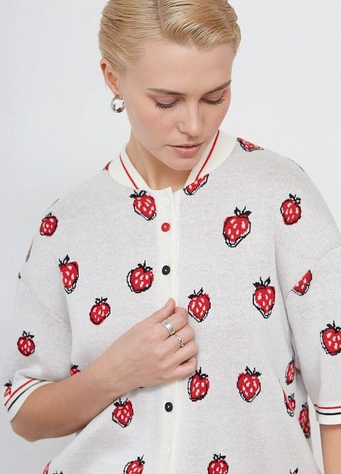 Жакет жен. 370253.33303.0745V Молочно красный  (5)