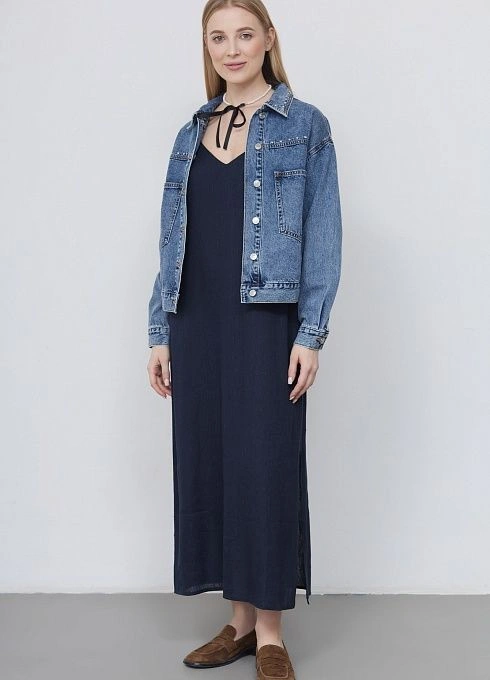 Платье жен. 368289.11312.9600N Темно-синий  (1)