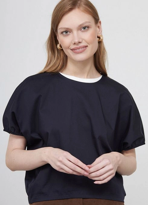 Блузка жен. 318164.11312.9600N Т.синий  (4)